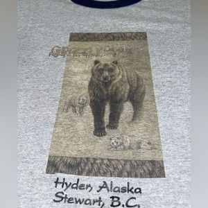 Grizzly Bear T Shirt Vintage 90s Alaska Nature Tee